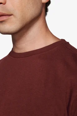 T-shirt basic in cotone leggero bordeaux