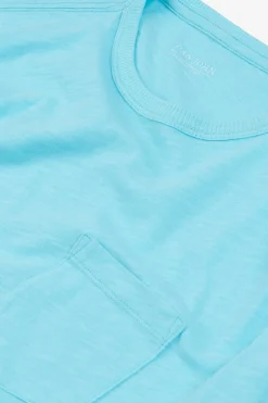 T-shirt con taschino turchese