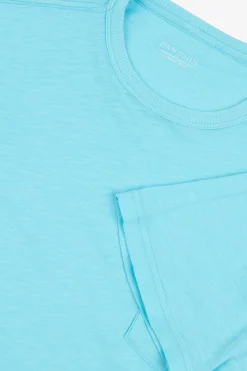 T-shirt con taschino turchese