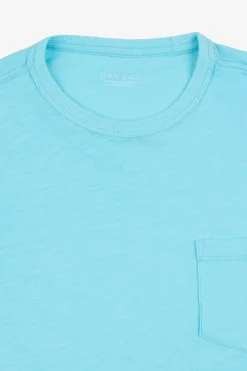 T-shirt con taschino turchese