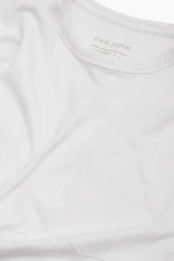 T-shirt girocollo con taschino bianca