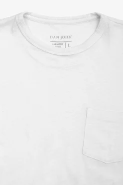 T-shirt girocollo con taschino bianca
