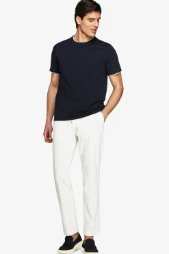 T-shirt in cotone leggero blu DNJ