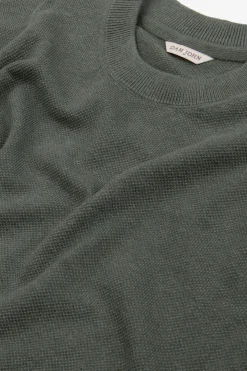 T-shirt in maglia armaturata verde
