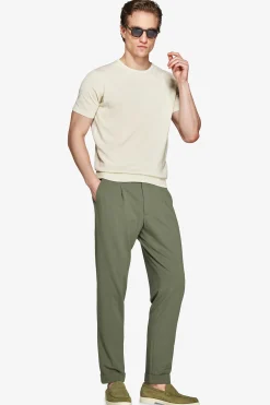 T-shirt in maglia basic in cotone ghiaccio