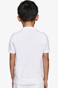 T-shirt in maglia bianca Kids