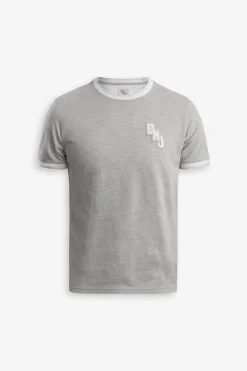 T-shirt piquet DNJ grigio melange
