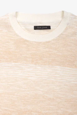 T-shirt riga degradè sabbia